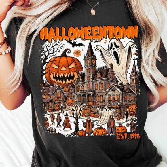 Halloweentown 1998 University Graphic T-Shirt Spooky Halloween Gift Tee 90 - Picture 2 of 5